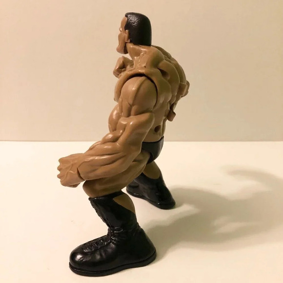 1999 Jakks Pacific WWE WWF Maximum Sweat The Rock Loose Action Figure - Picture 4 of 9